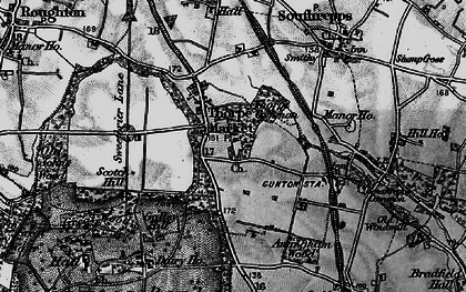 Old map of Thorpe Market in 1899