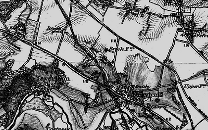 Old map of Thorpe Marriott in 1898