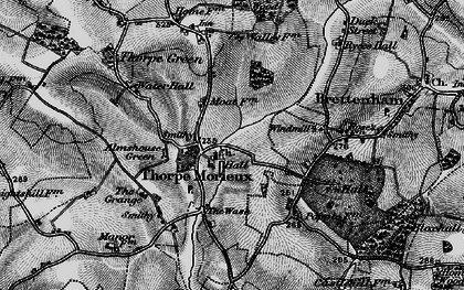 Old map of Thorpe Morieux in 1896