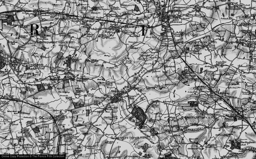 Old Map of Thorpe Row, 1898 in 1898