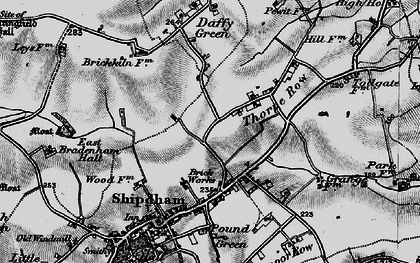 Old map of Thorpe Row in 1898
