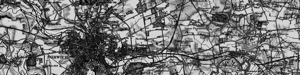 Old map of Thorpe St Andrew in 1898