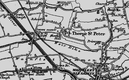 Old map of Thorpe St Peter in 1899