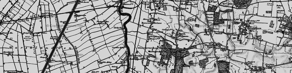 Old map of Thorpland in 1893