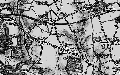 Old map of Thorrington in 1896