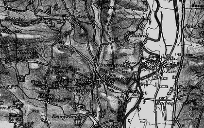 Old map of Thorverton in 1898
