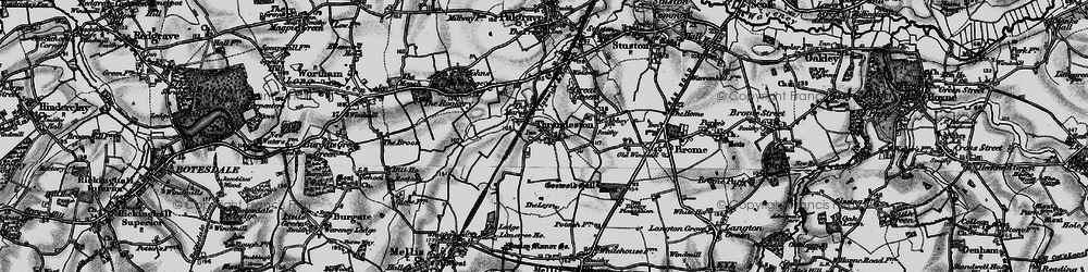 Old map of Thrandeston in 1898