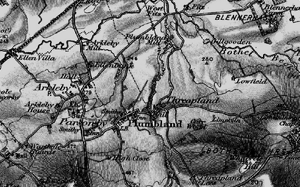 Old map of Threapland in 1897