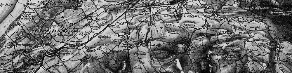 Old map of Threapland in 1897