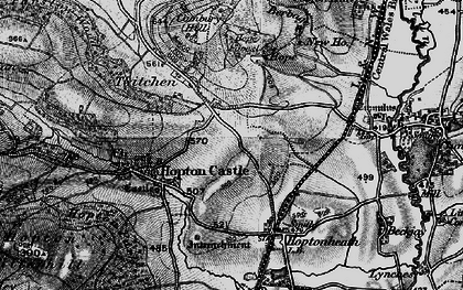Old map of Three Ashes in 1899