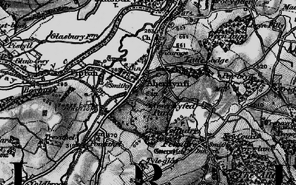 Old map of Three Cocks in 1896