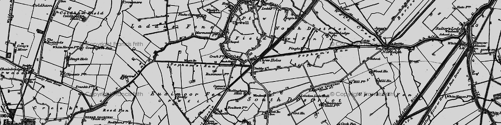 Old map of Three Holes in 1898