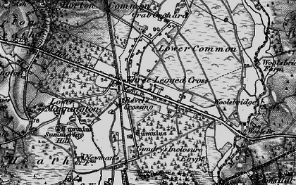 Old map of Three Legged Cross in 1895