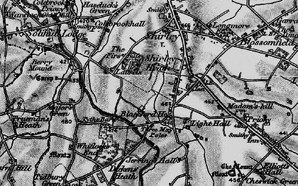 Old map of Three Maypoles in 1899