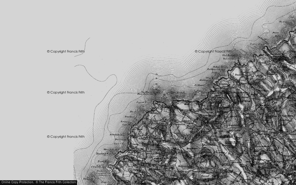 Old Map of Three Stone Oar, 1896 in 1896