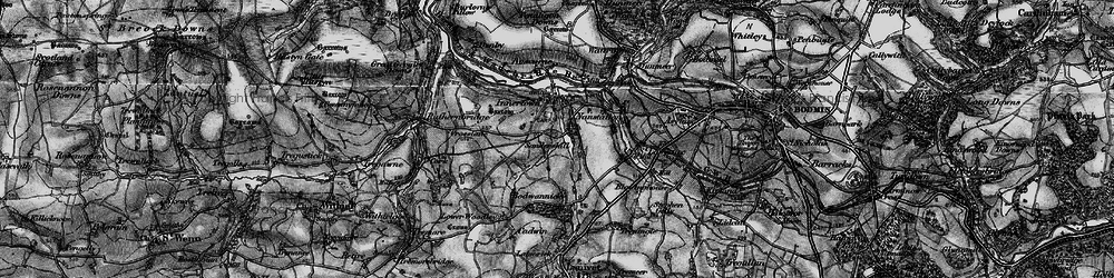Old map of Threewaters in 1895