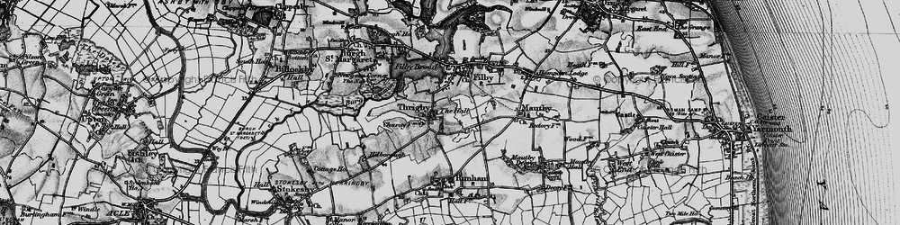 Old map of Thrigby in 1898