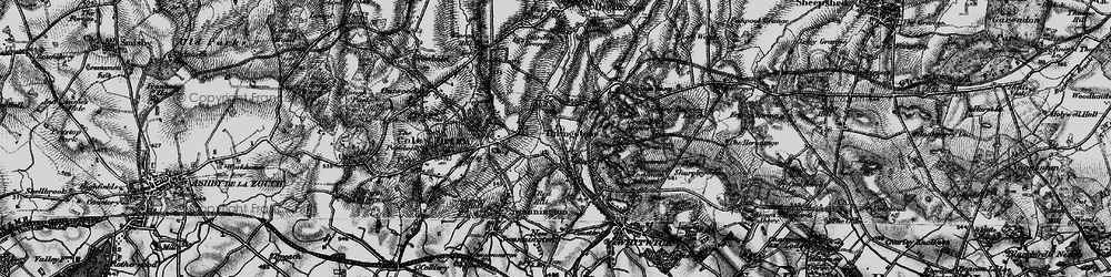 Old map of Grace Dieu Manor (Sch) in 1895