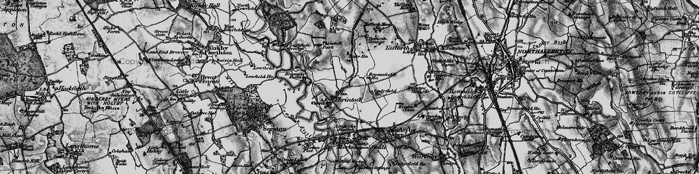 Old map of Thrintoft in 1898