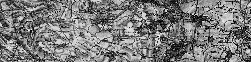 Old map of Throapham in 1895