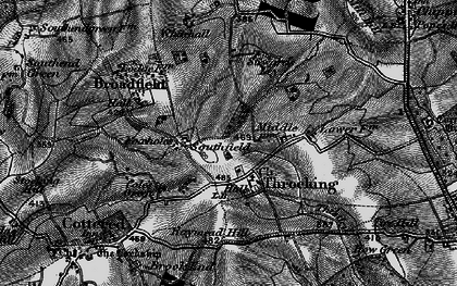 Old map of Throcking in 1896