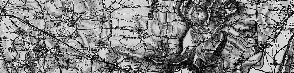 Old map of Throckmorton in 1898