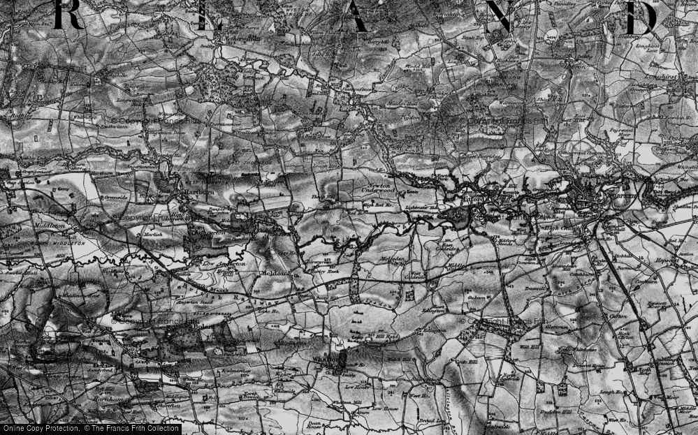 Old Map of Throphill, 1897 in 1897