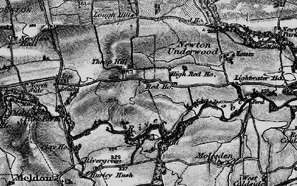 Old map of Throphill in 1897