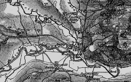 Old map of Thropton in 1897