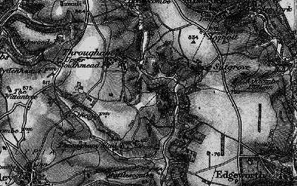 Old map of Througham in 1896