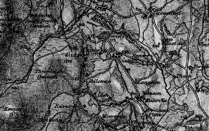 Old map of Throwleigh in 1898