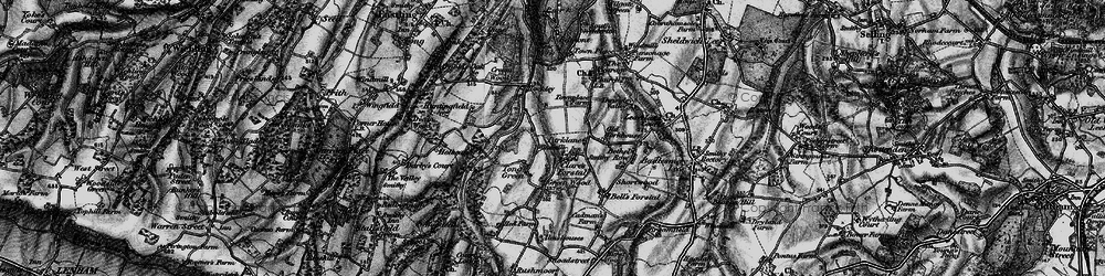 Old map of Throwley Forstal in 1895
