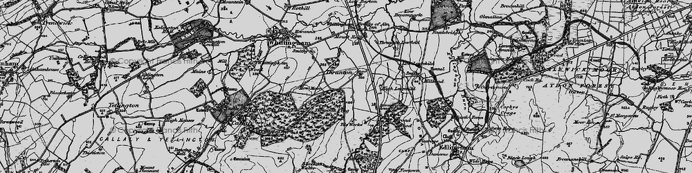 Old map of Thrunton in 1897