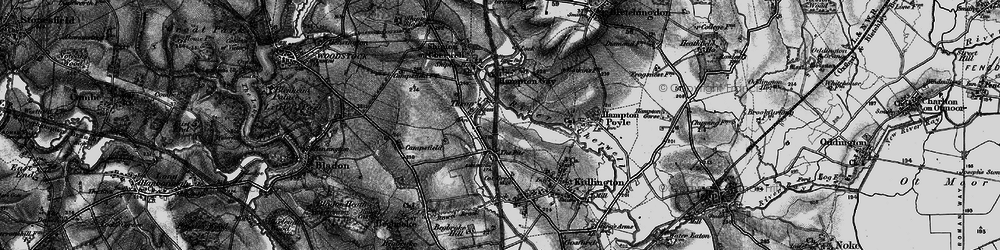 Old map of Thrupp in 1896