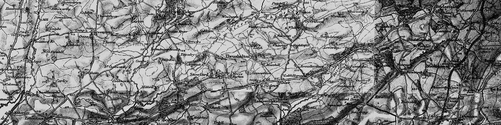 Old map of Thrushelton in 1895