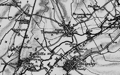 Old map of Thrussington in 1899