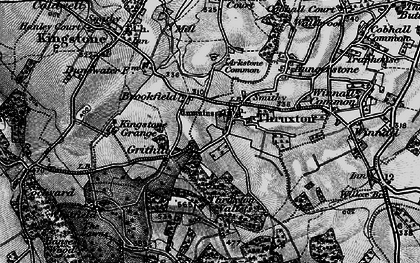 Old map of Thruxton in 1898