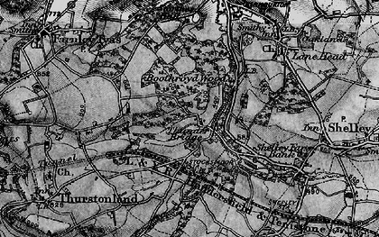 Old map of Boothroyd Wood in 1896
