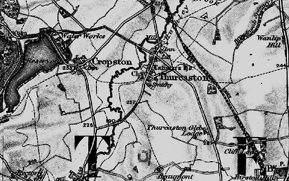Old map of Thurcaston in 1899