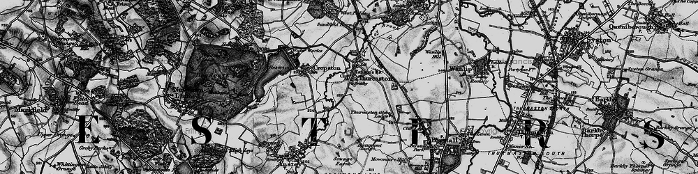 Old map of Thurcaston in 1899
