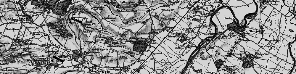 Old map of Thurgarton in 1899