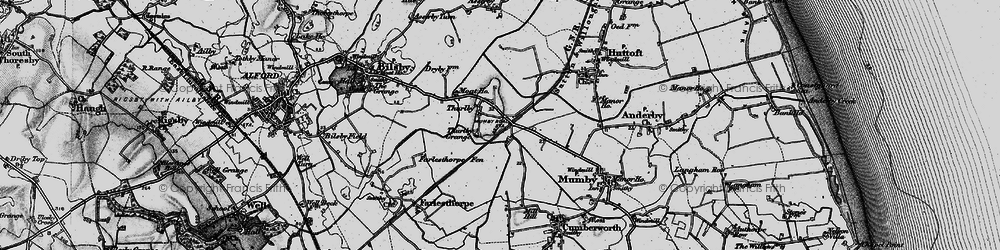 Old map of Thurlby in 1898