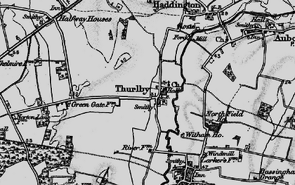 Old map of Thurlby in 1899