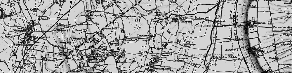 Old map of Thurlby in 1899