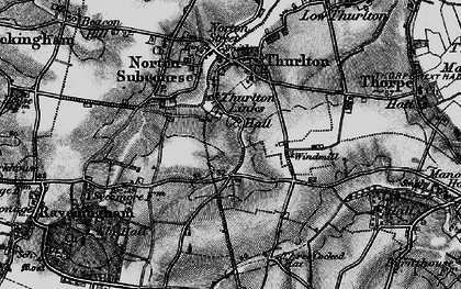 Old map of Thurlton Links in 1898