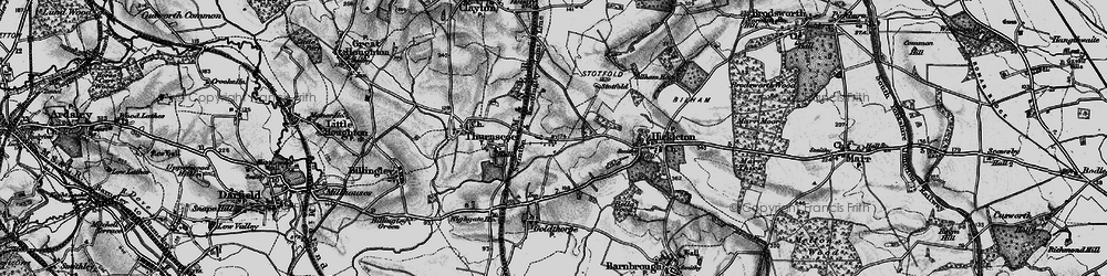 Old map of Thurnscoe East in 1896