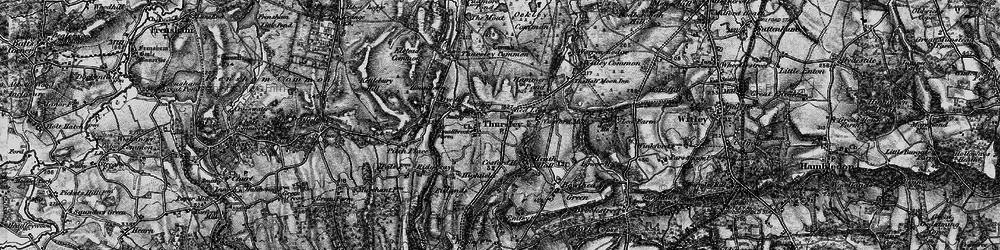 Old map of Thursley Common in 1895