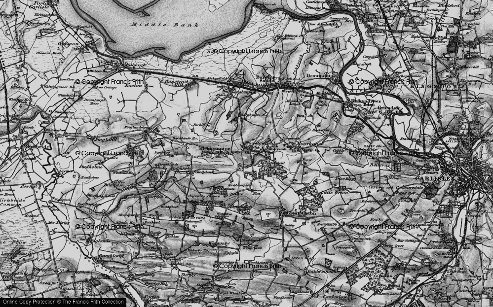 Old Map of Historic Map covering Burgh Moor Ho in 1897