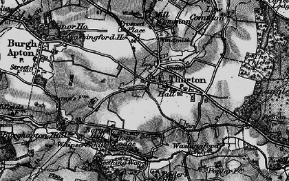 Old map of Thurton in 1898