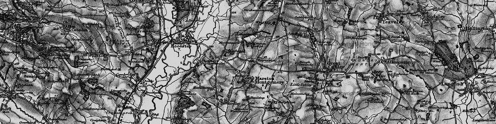 Old map of Thurvaston in 1897